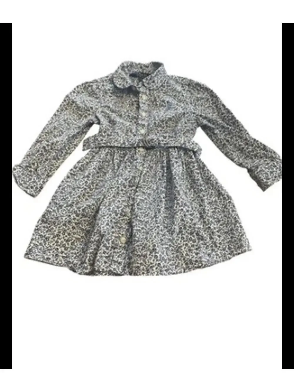 Polo Ralph Lauren girl's floral print long-sleeve belted shirt dress 2T